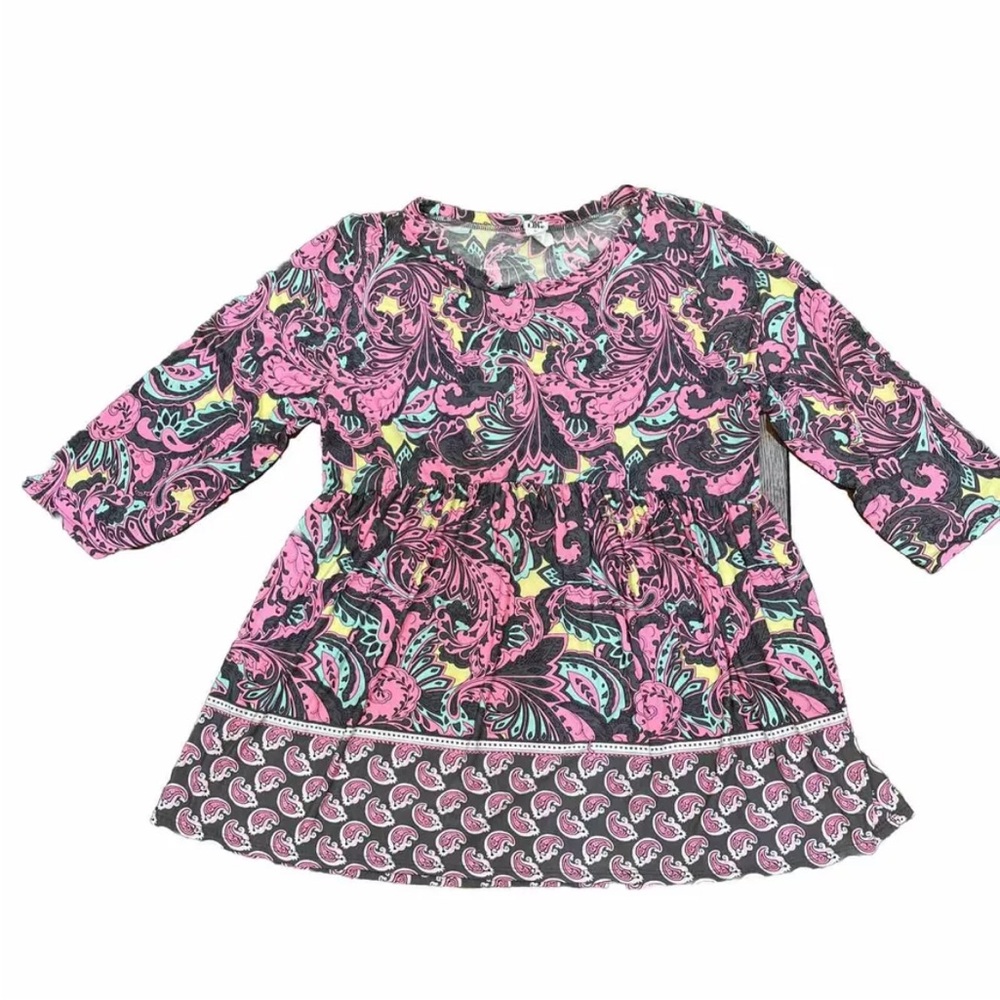 EUC Sew In Love Top Size XL Paisley Floral Women’s Blouse